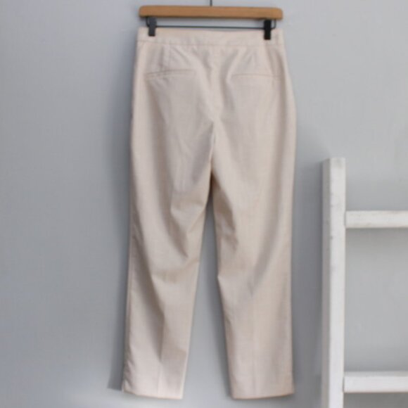 Zara Women's Light Tan Straight Leg Tailored Trouser Pants Size 4 NWT - Picture 2 of 7